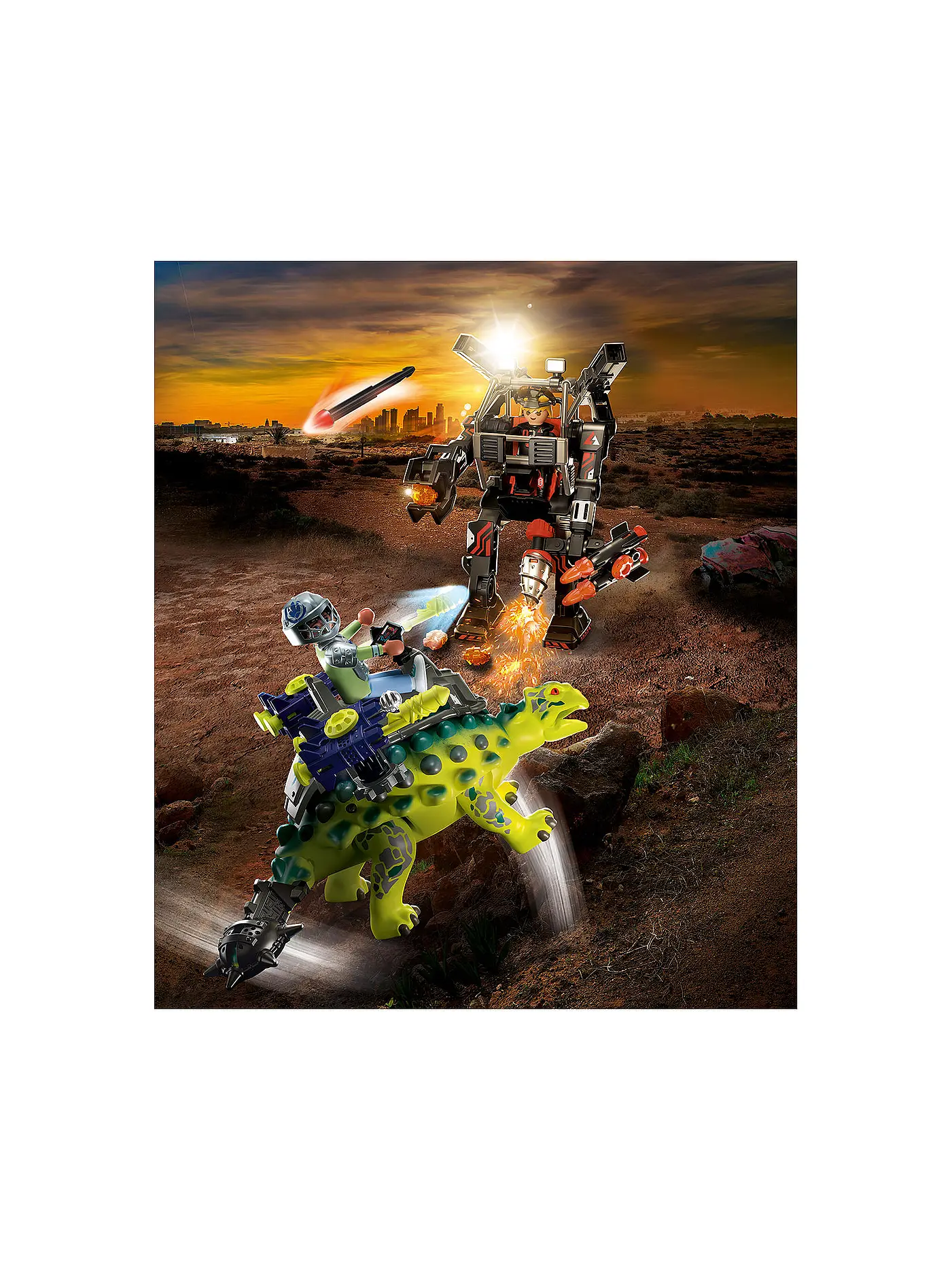 PLAYMOBIL | Dino Rise - Saichania: Abwehr des Kampfläufers 70626 | 